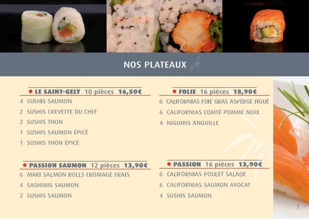 Sushi-Riz — carte page 7