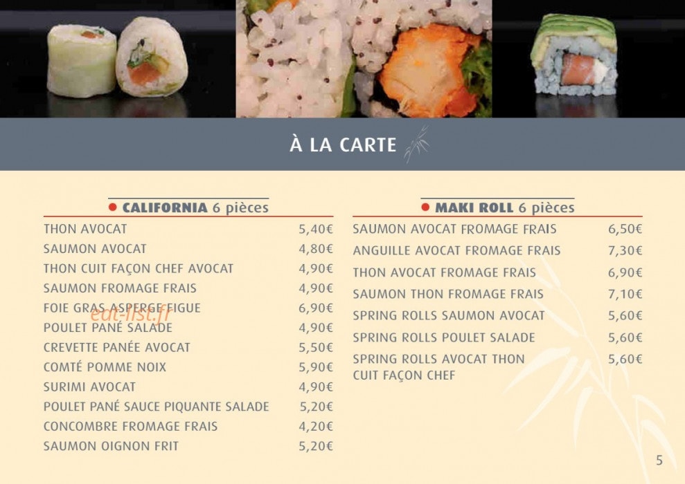 Sushi-Riz — carte page 5
