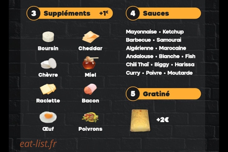 King's Food — carte page 8