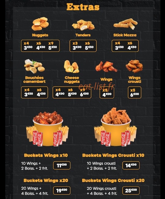 King's Food — carte page 9