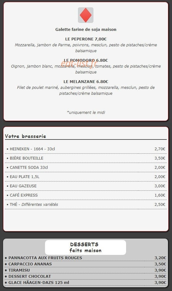 Pizz'AS — carte page 2