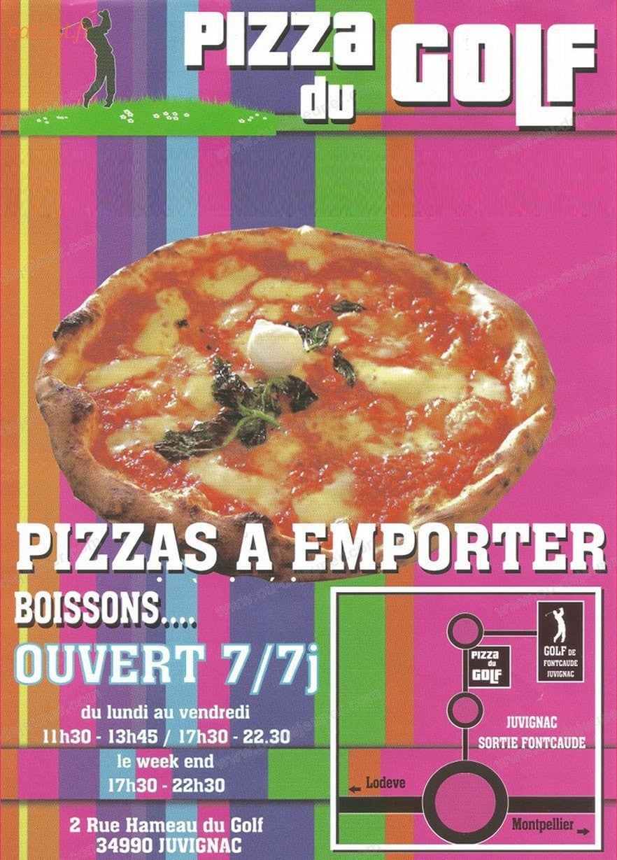 Pizza du Golf — carte page 1