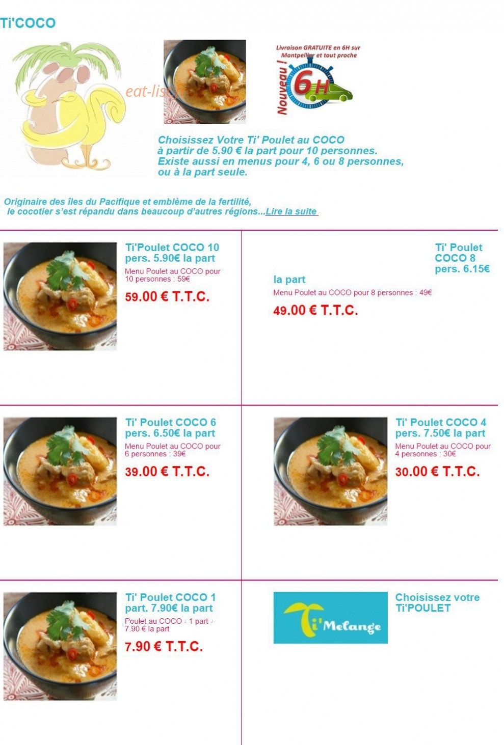 Ti'Melange — carte page 5