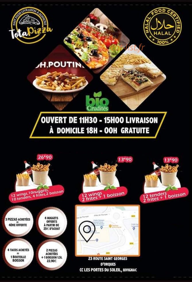Tota pizza — carte page 1