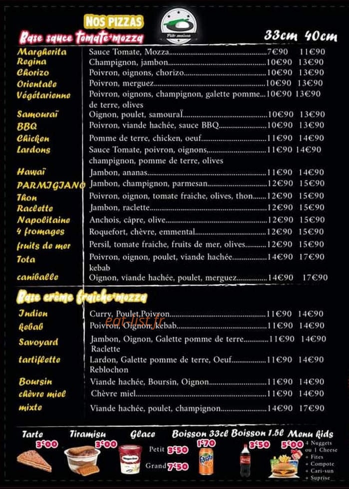 Tota pizza — carte page 2