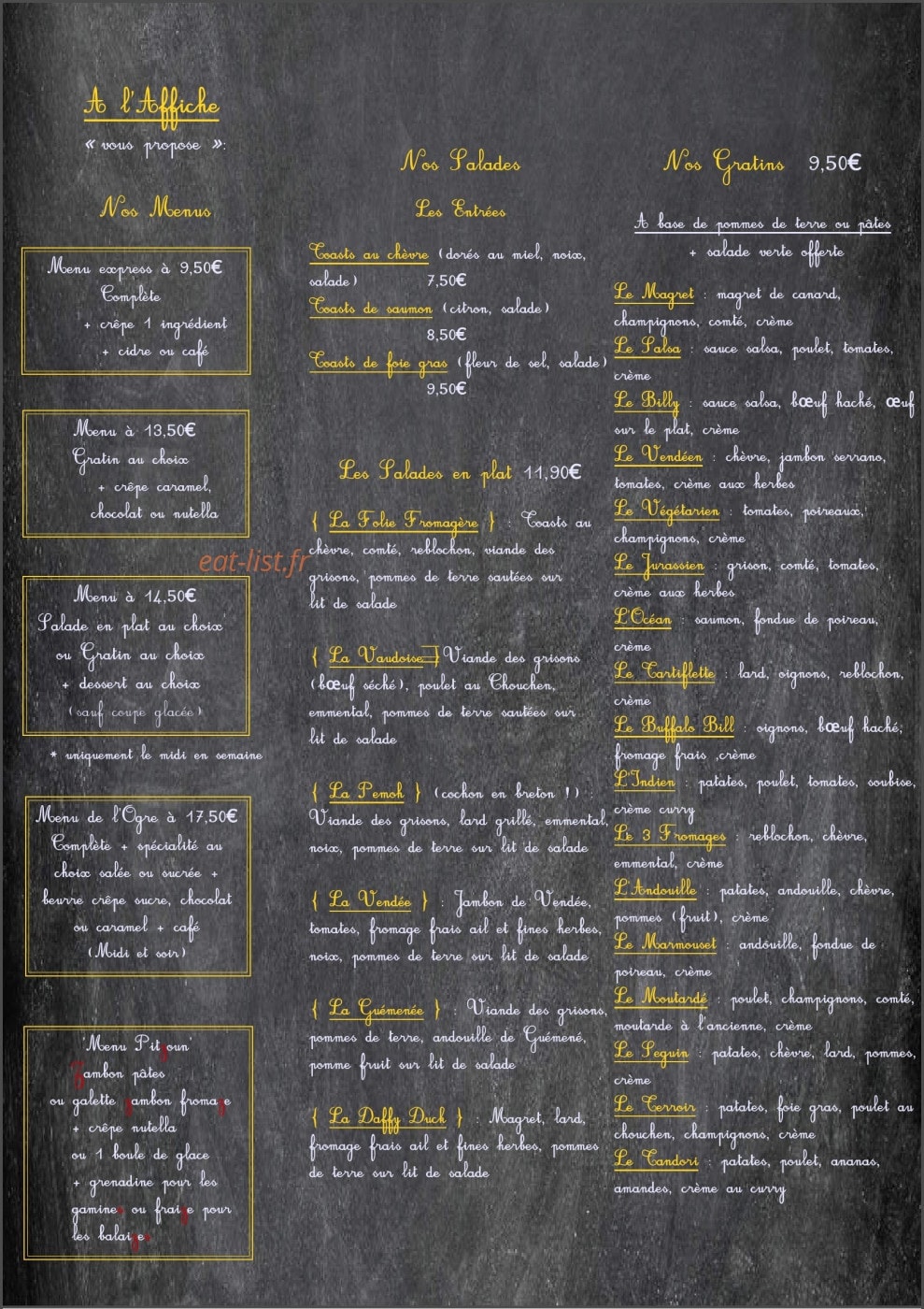 A L' Affiche — carte page 1