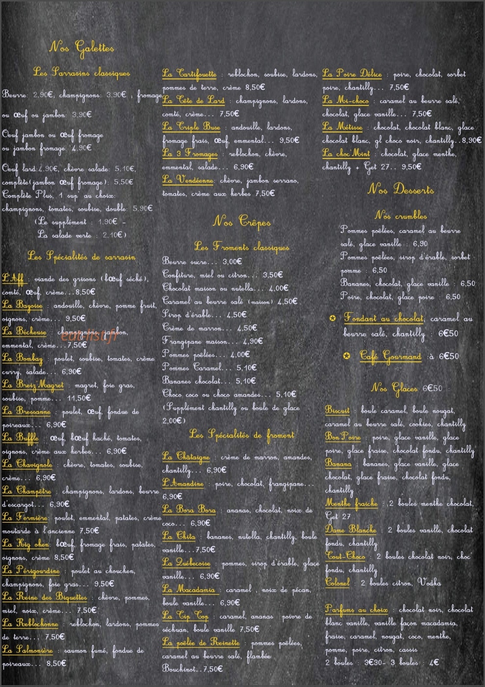 A L' Affiche — carte page 2