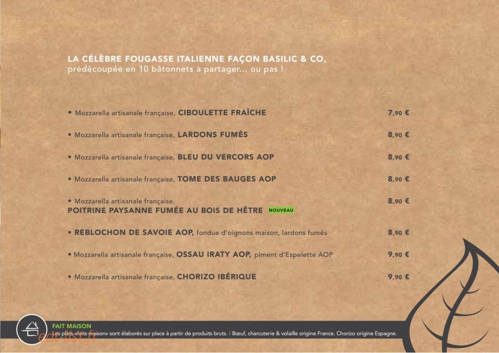 Basilic & Co — carte page 5