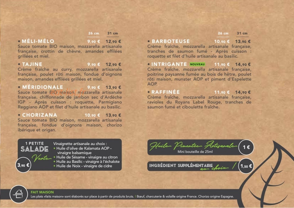 Basilic & Co — carte page 11