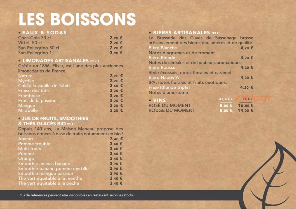 Basilic & Co — carte page 3