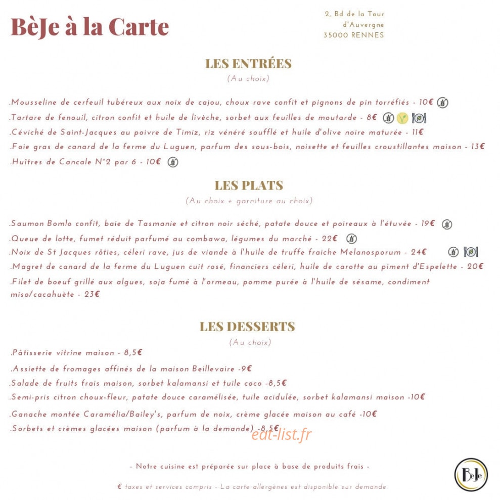 BèJe — carte page 2