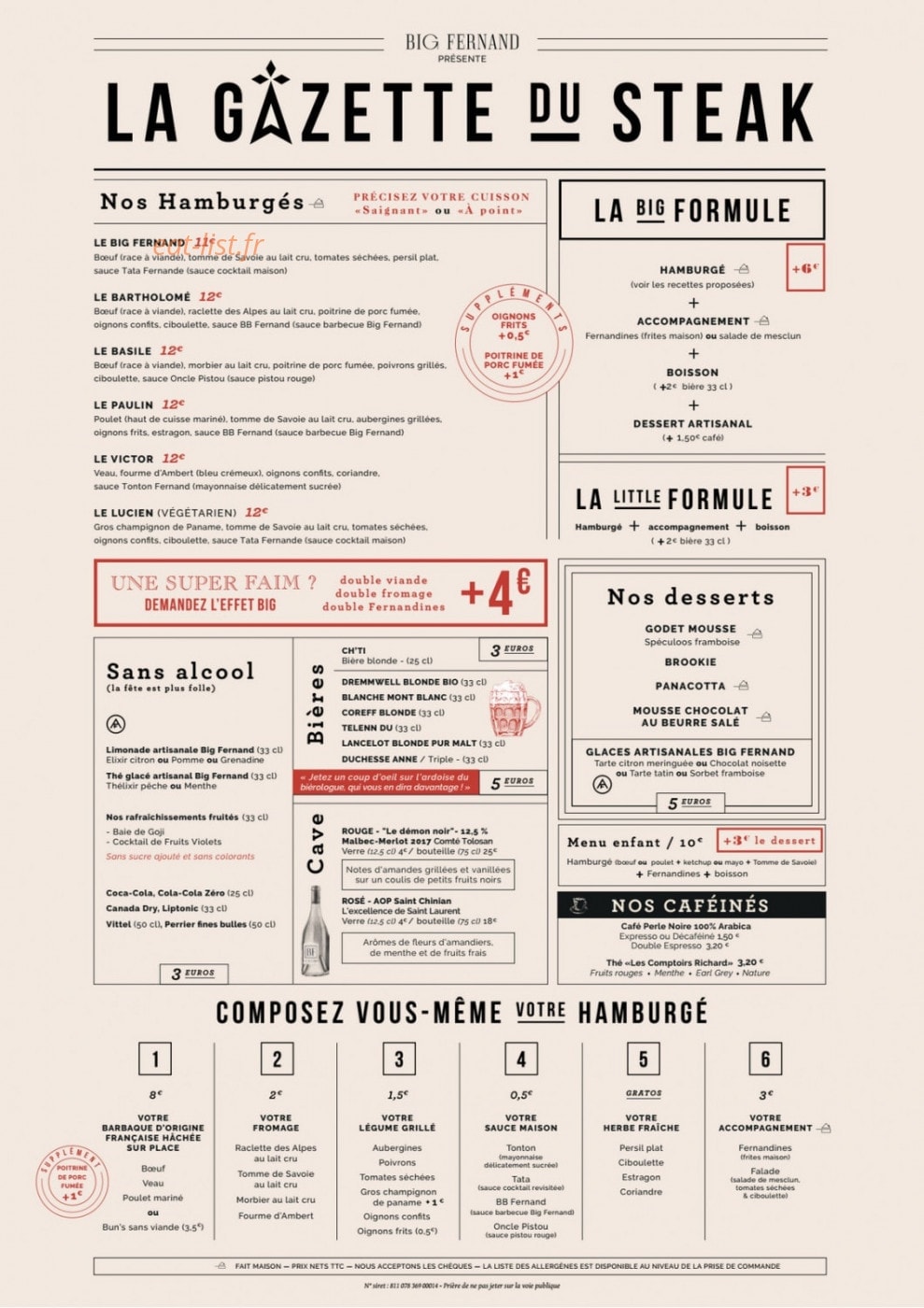 Big Fernand — carte page 1
