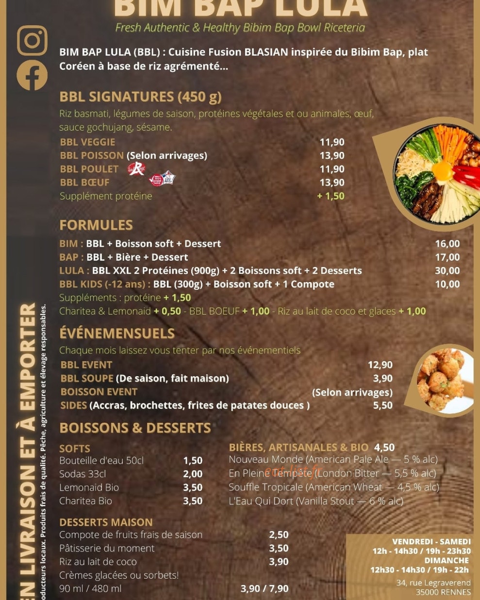 Bim Bap Lula — carte page 1