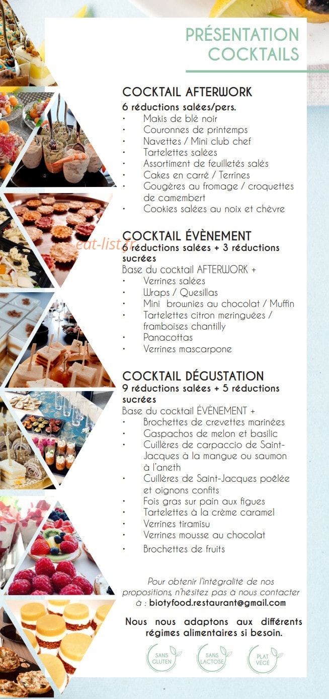 Biotyfood — carte page 3