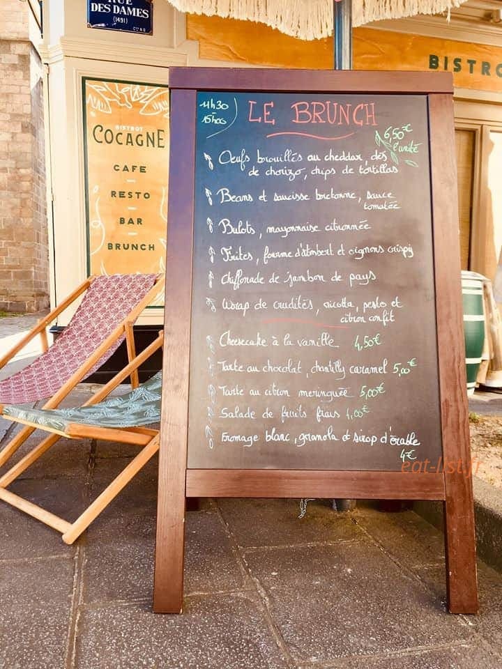 Bistrot Cocagne — carte page 1