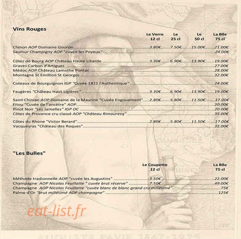 Bistrot d'Auguste — carte page 9