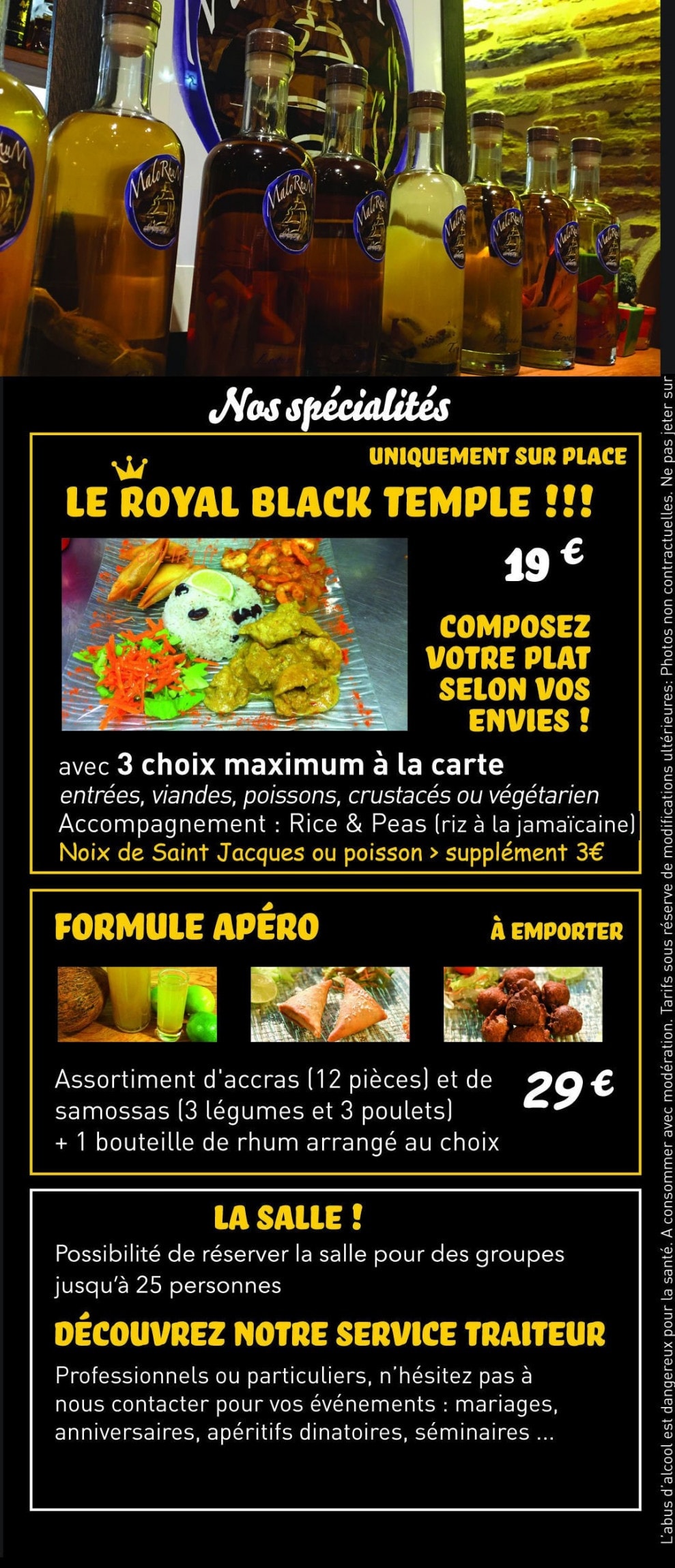Black Temple Food — carte page 3