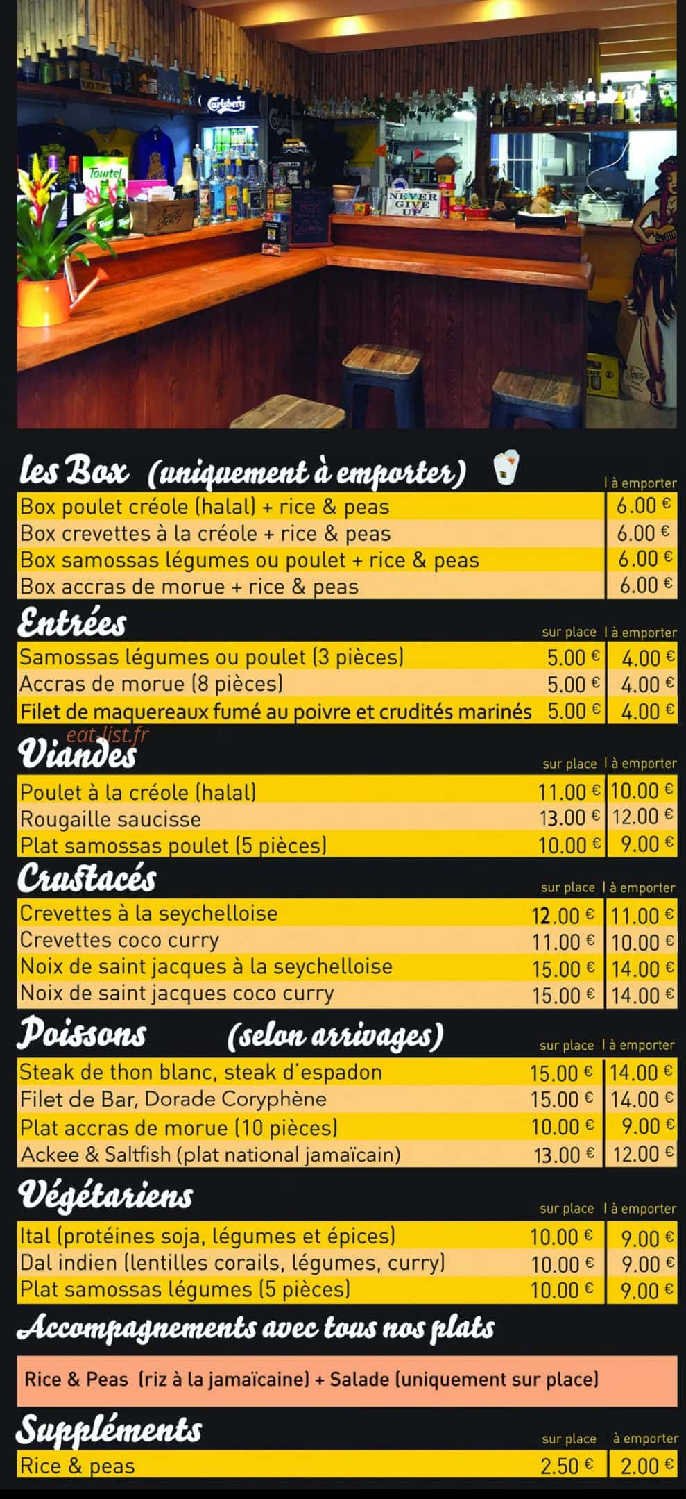 Black Temple Food — carte page 1