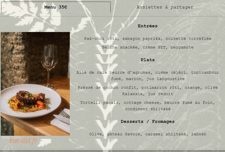 Bombance — carte page 1