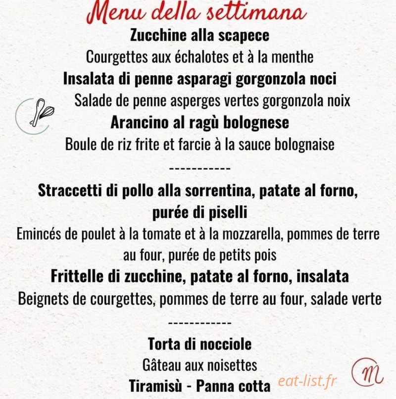Bottega Mathi — carte page 1