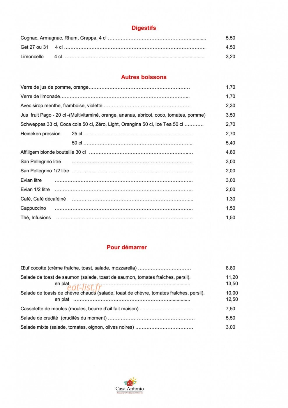 Casa Antonio — carte page 3