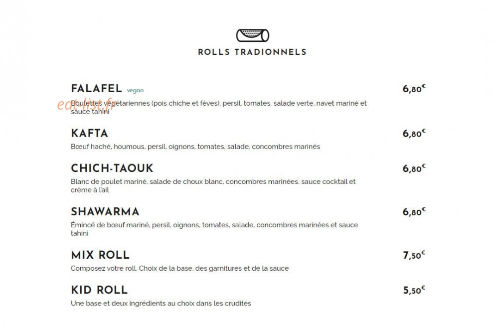 Cedars Roll — carte page 1