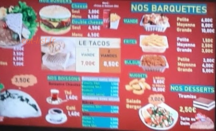 Cem Kebab — carte page 1