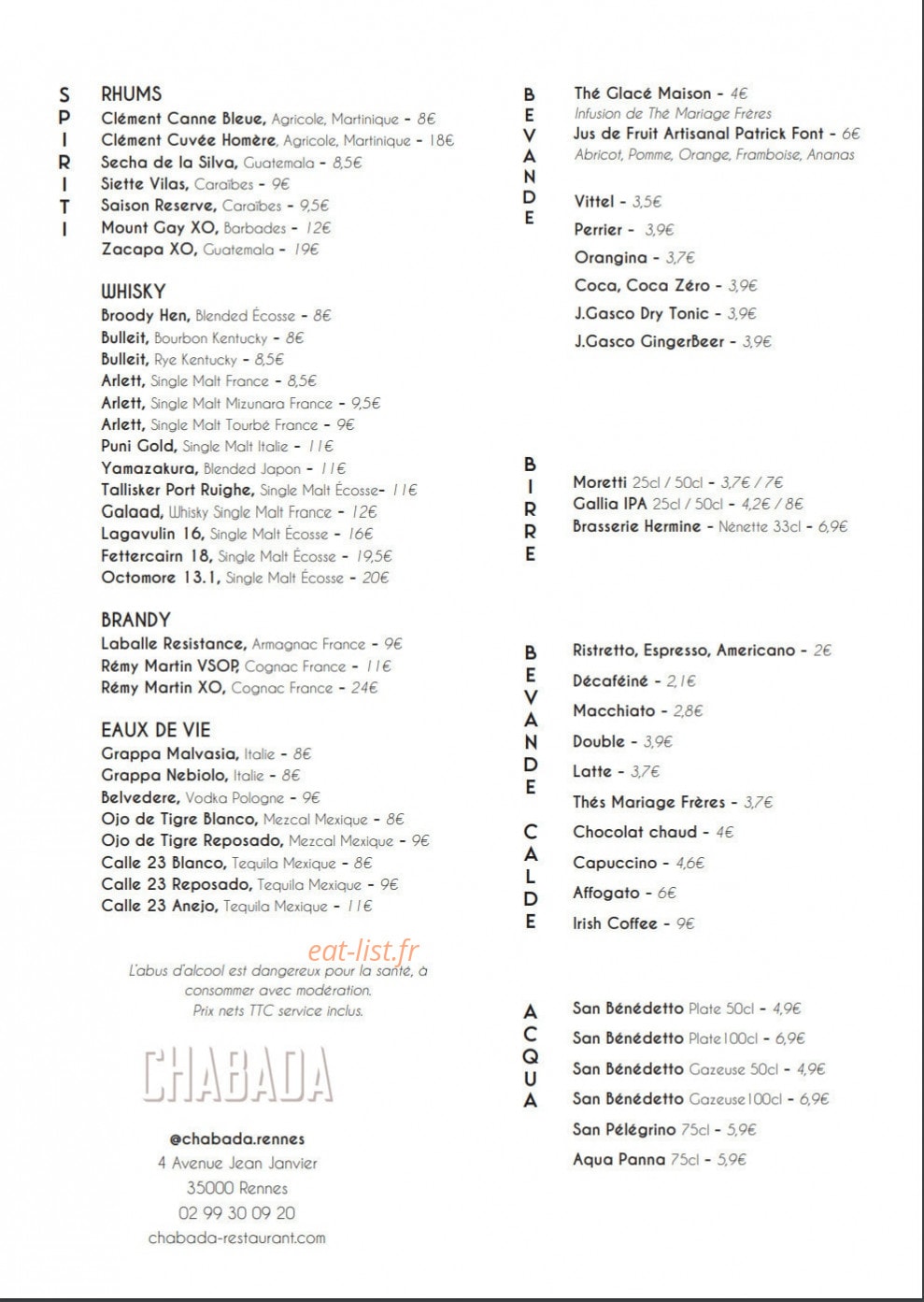 Chabada — carte page 3