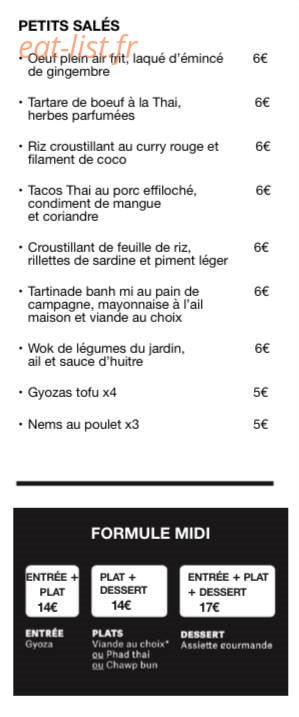 Chawp Shop — carte page 1