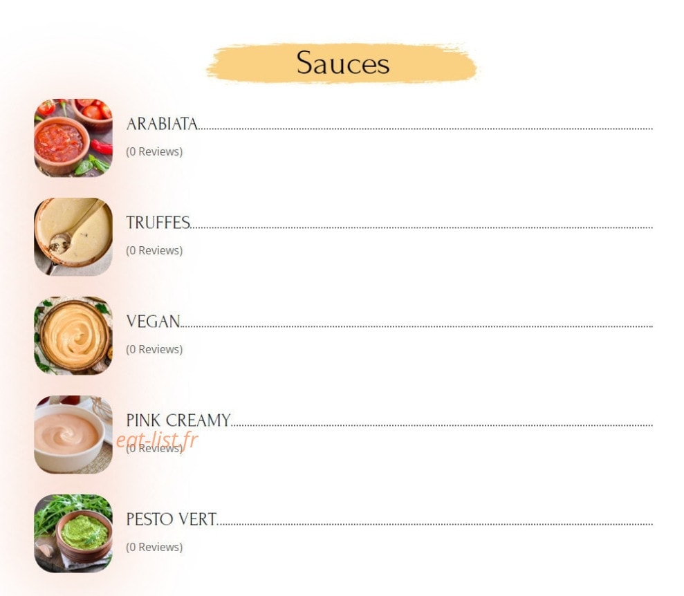 Cheez'y Pasta — carte page 2