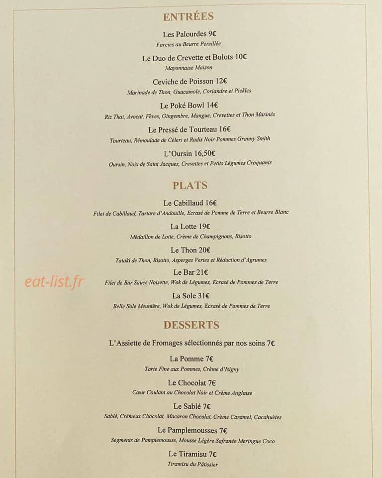 Chez Brume — carte page 1