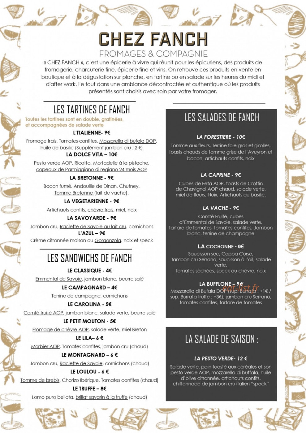 Chez Fanch — carte page 2