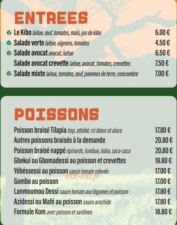 Chez maman kibo — carte page 1