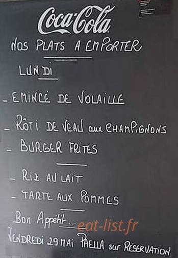 Chez Marco — carte page 1