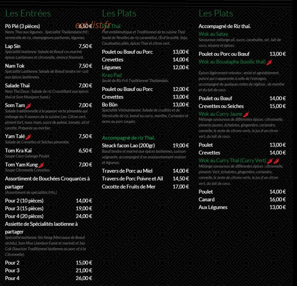 Chez Meh l'issan — carte page 2