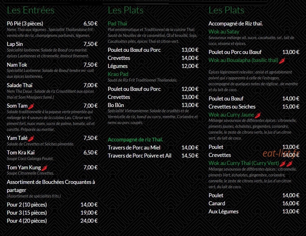Chez Meh l'issan — carte page 6