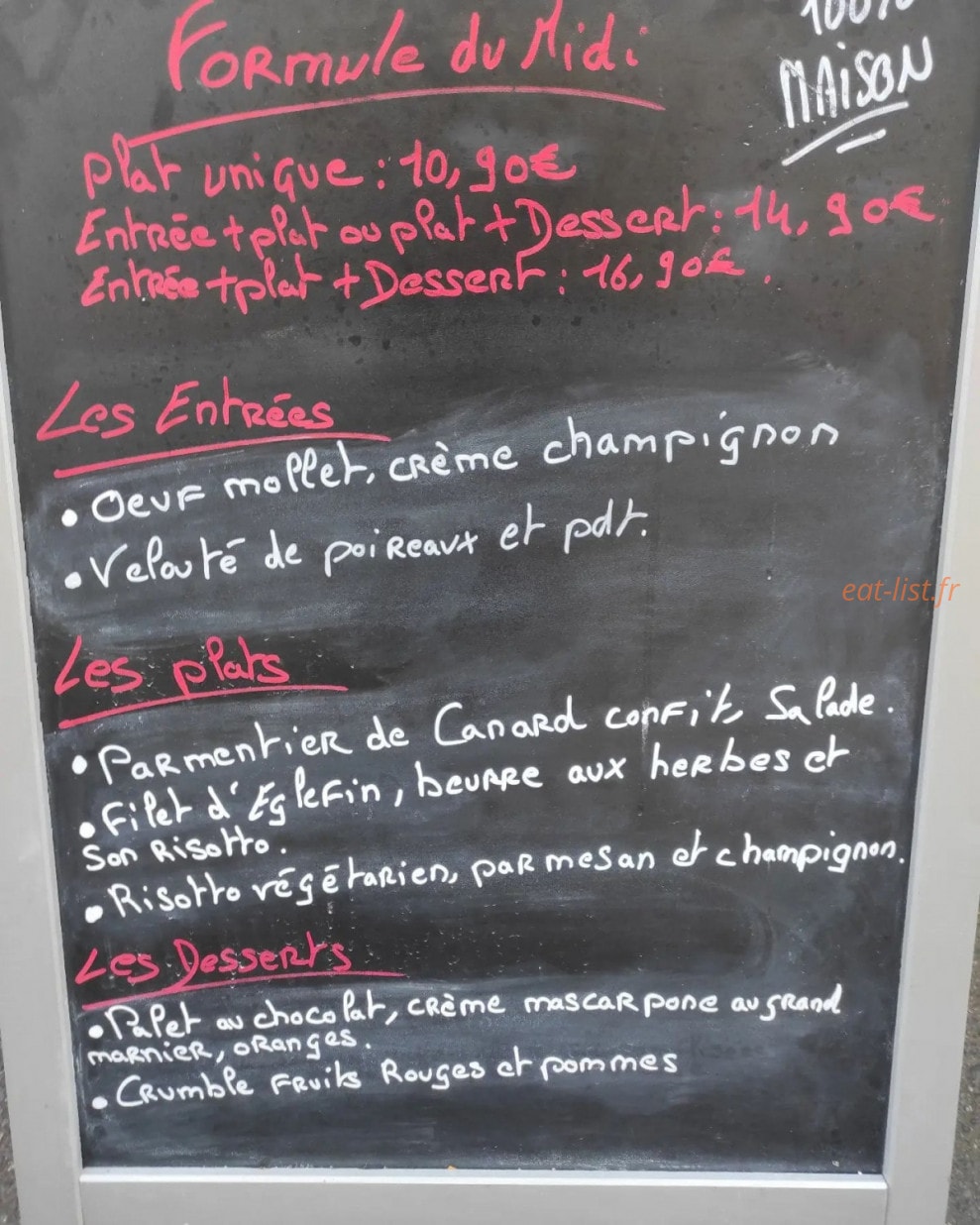Chez Michel — carte page 1