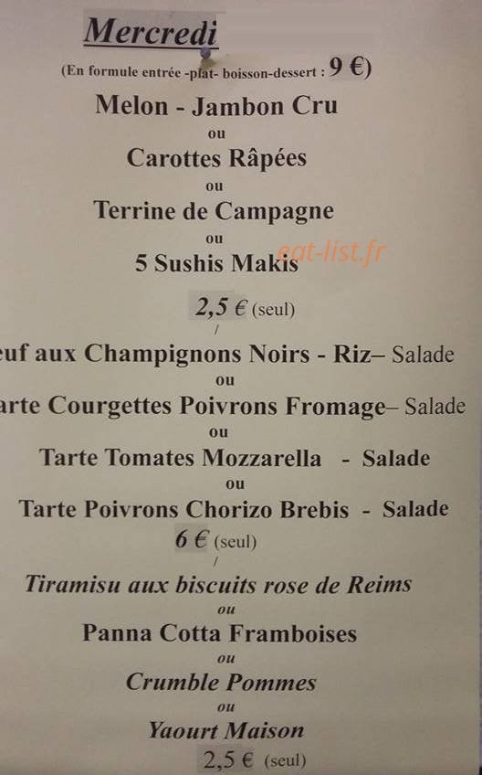 Chez Steph — carte page 1