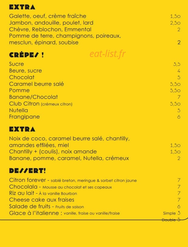Club Citron — carte page 2