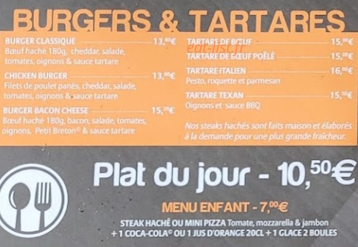 Cot'&Gourmand — carte page 2