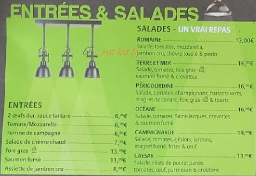 Cot'&Gourmand — carte page 1