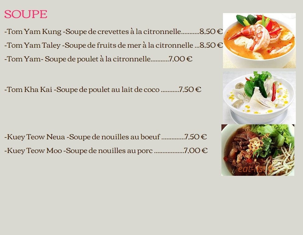 Cuisine et Sculpture Thaï — carte page 2