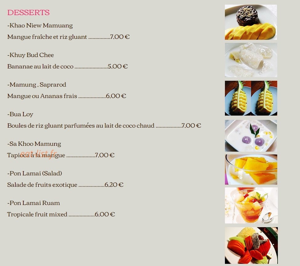 Cuisine et Sculpture Thaï — carte page 4