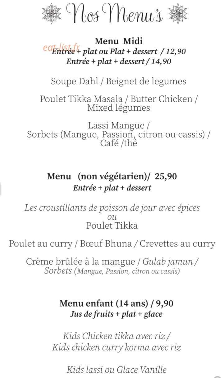 Curry Bowl — carte page 2