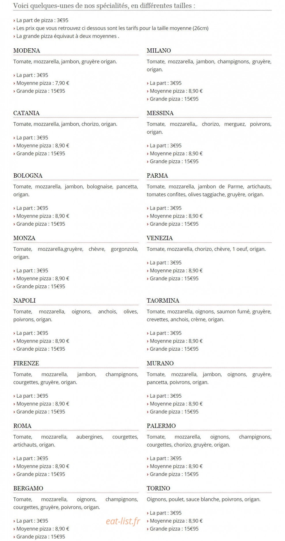 Dolce Italia — carte page 2