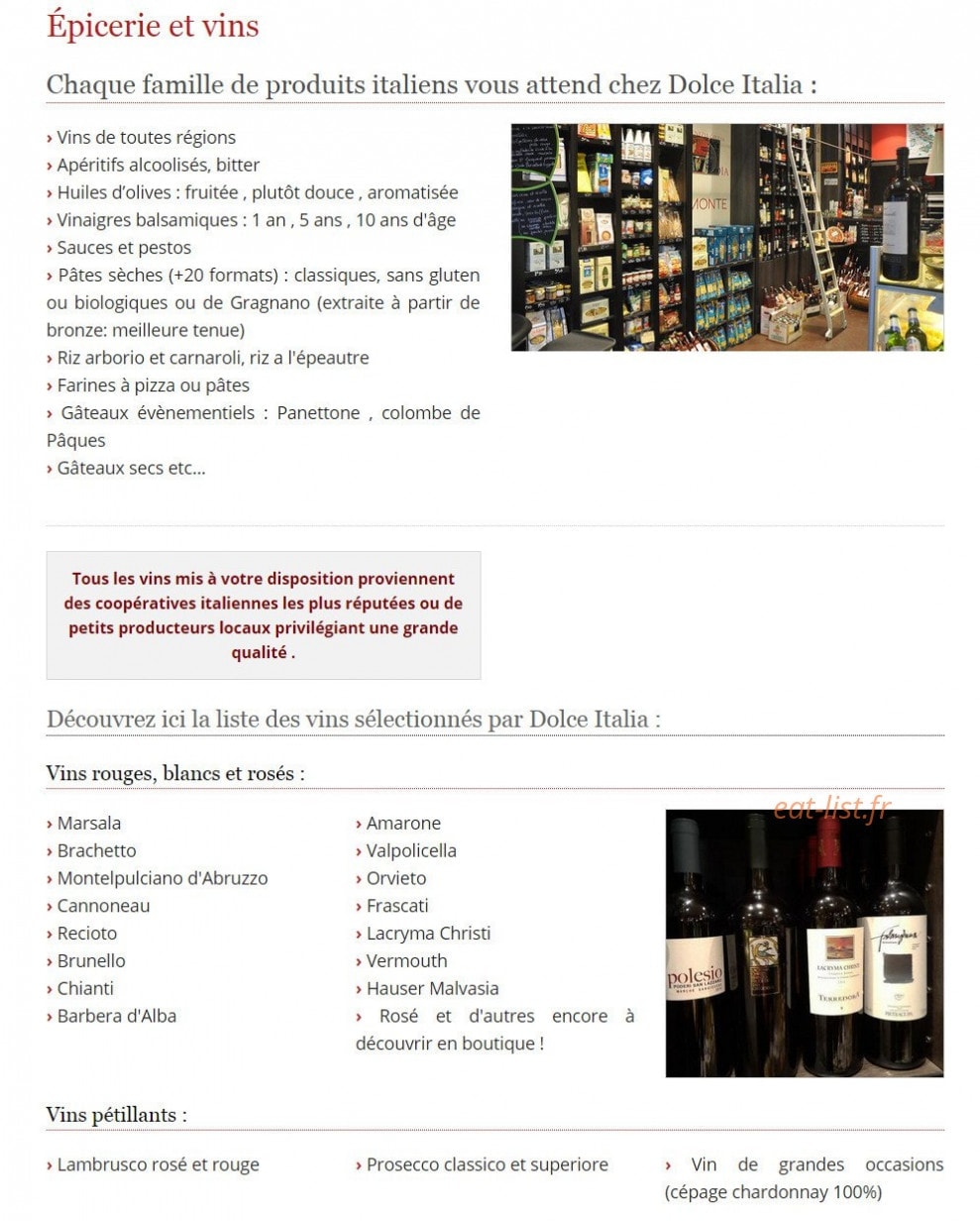 Dolce Italia — carte page 1