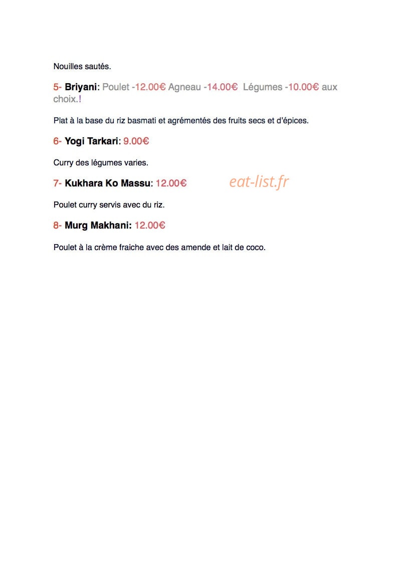 Dolma — carte page 2