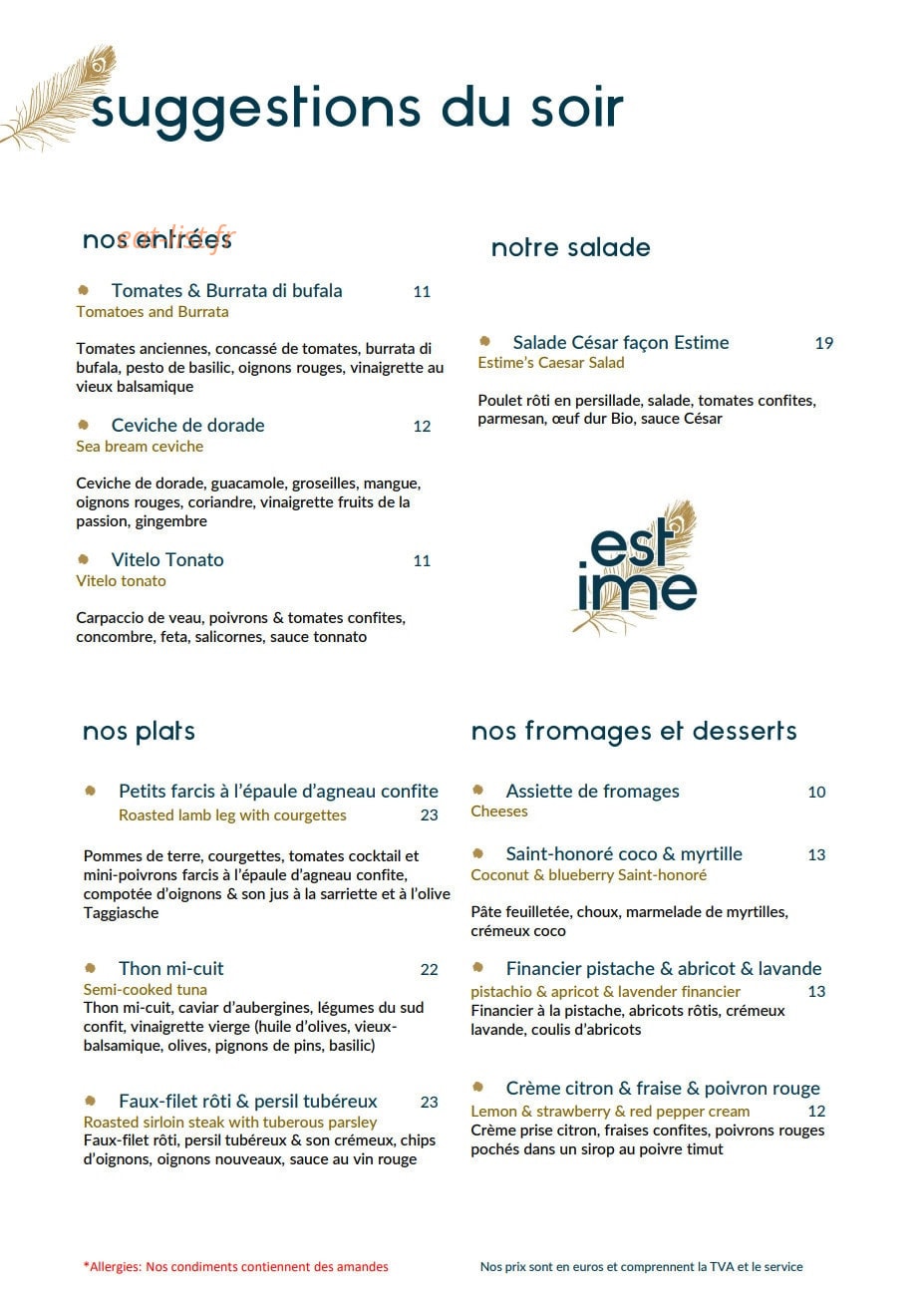 Estime — carte page 2
