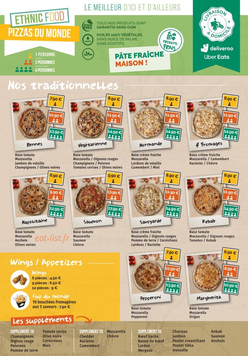 Ethnic Food — carte page 2
