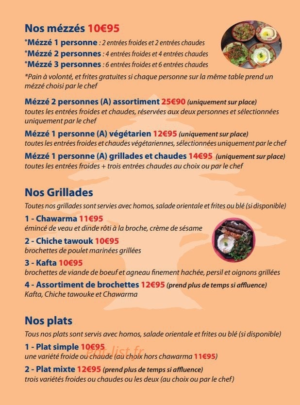 Falafel — carte page 3